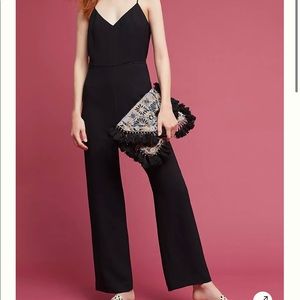 Anthropologie Essential Jumpsuit Black Wide Leg 2